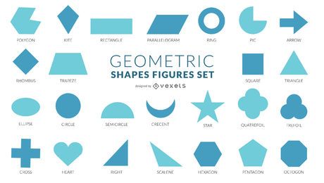 Colección de diseño plano de formas geométricas Colección de diseño plano de formas geométricas