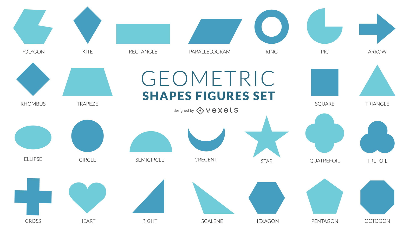 Geometrische Formen Flat Design Collection