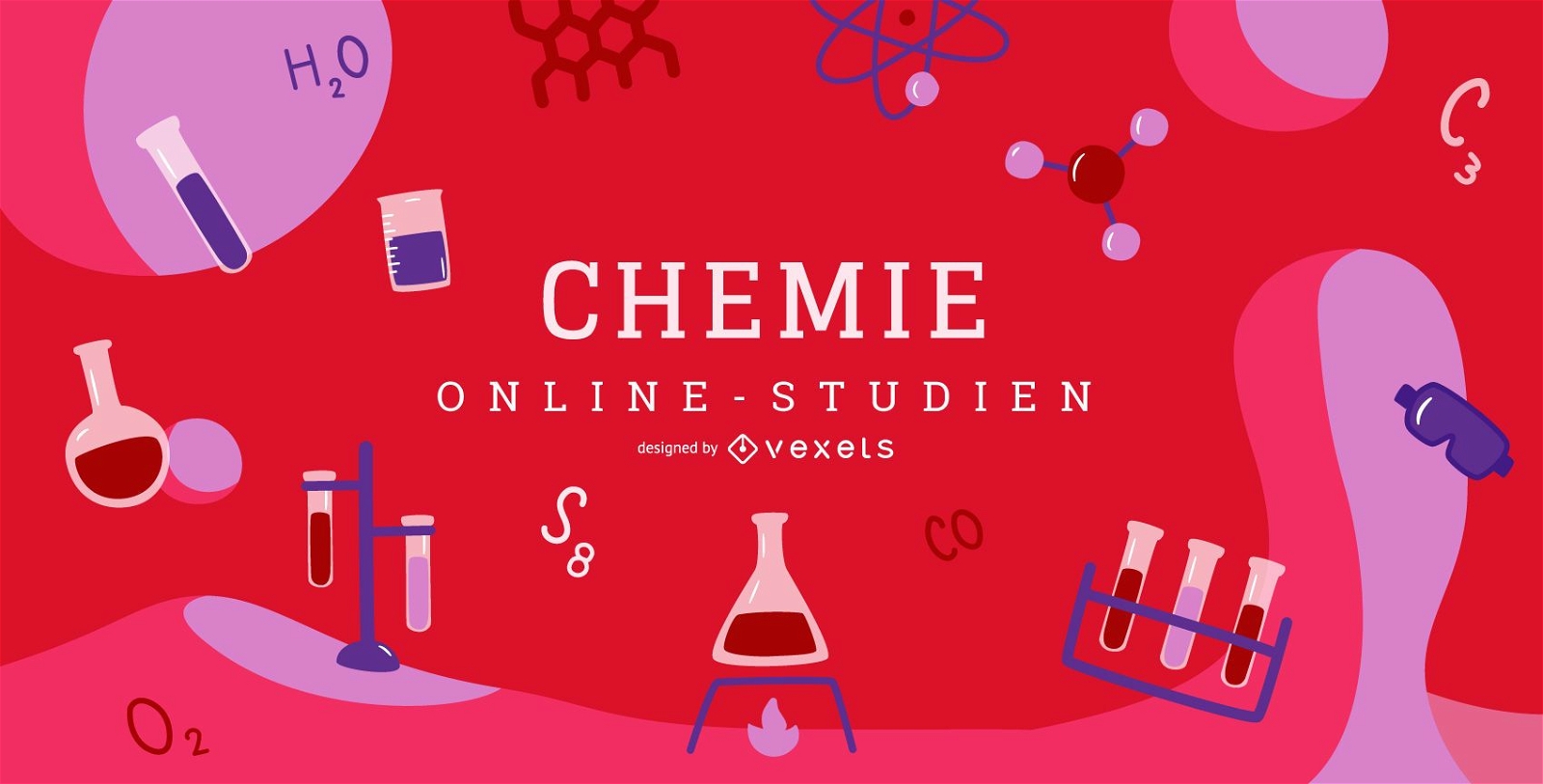 Diseño de portada de educación alemana de química