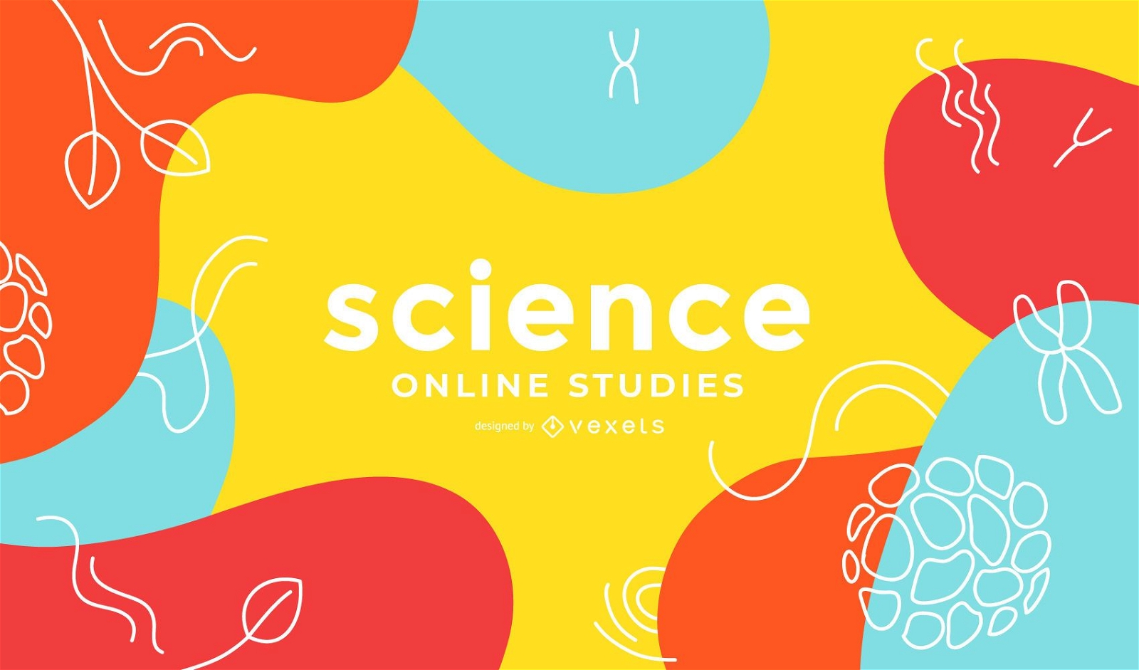 Science online studies abstract cover design