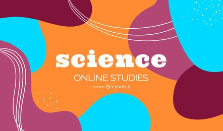 Cubierta abstracta de estudios de ciencia en línea
