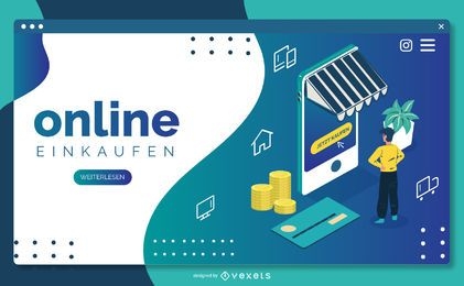 Diseño de plantillas web de comercio electrónico alemán