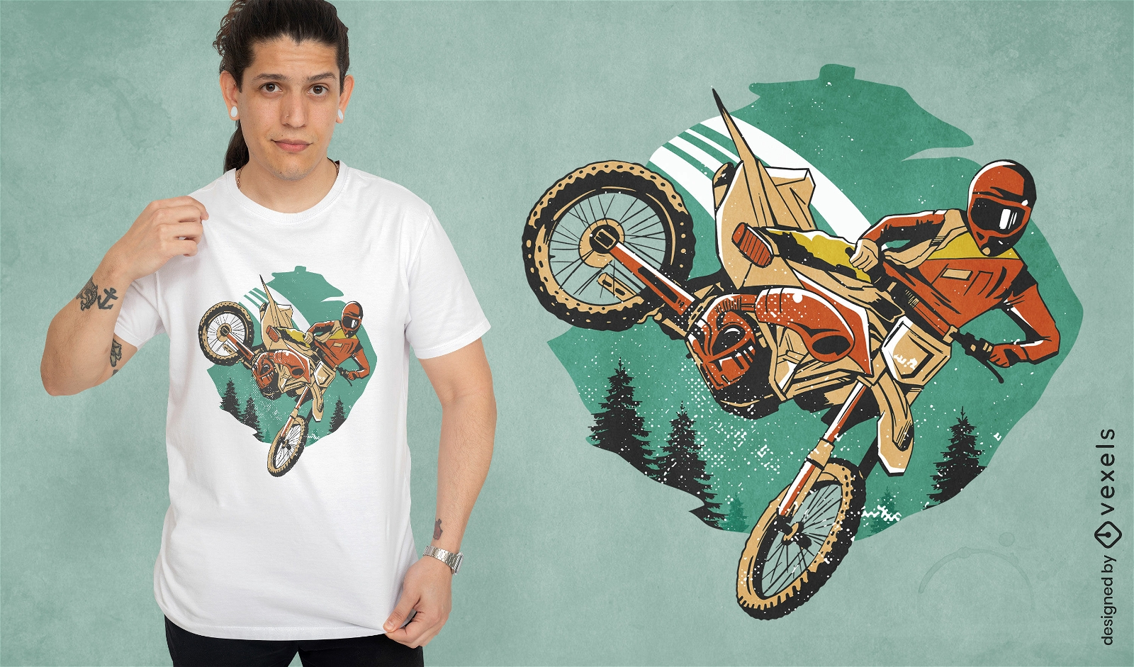 Design de camiseta de motoqueiro estilo livre