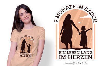 Pregnancy German Quote T-shirt Design Pregnancy German Quote T-shirt Design