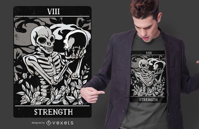 Tarot Strength Skull T-shirt Design Tarot Strength Skull T-shirt Design