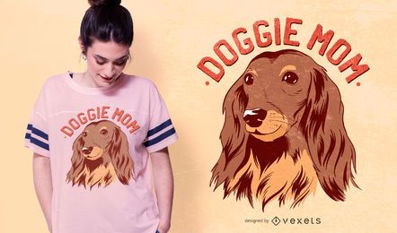 Diseño de camiseta Doggie Mom Text Diseño de camiseta Doggie Mom Text