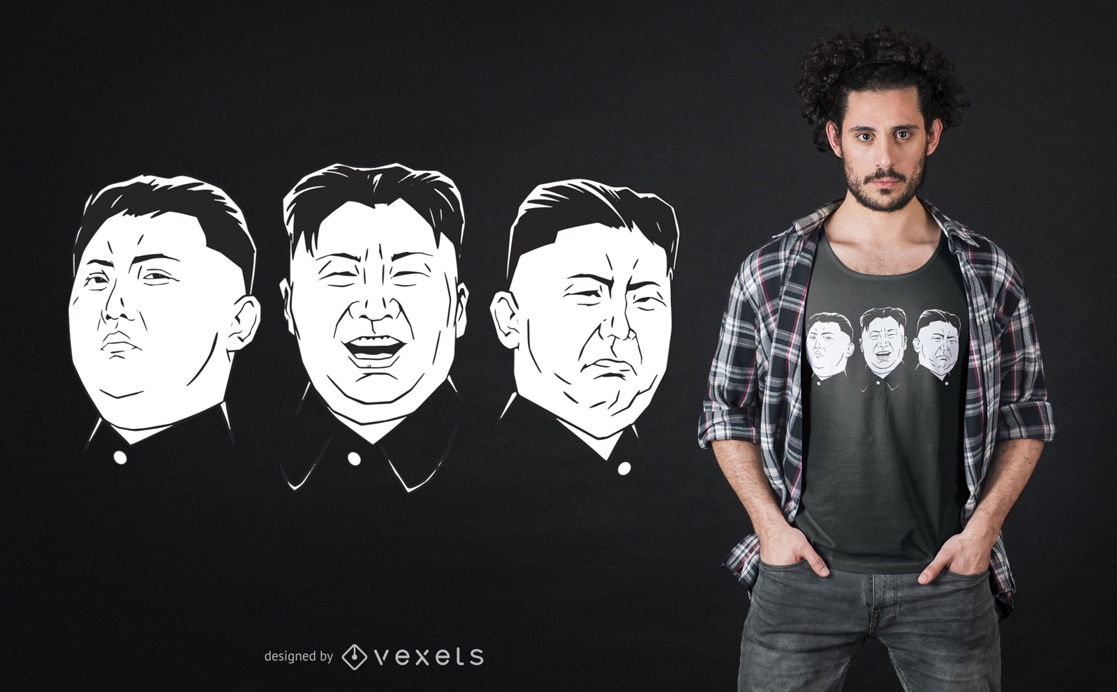 Design de camisetas de Kim Jong Un Faces