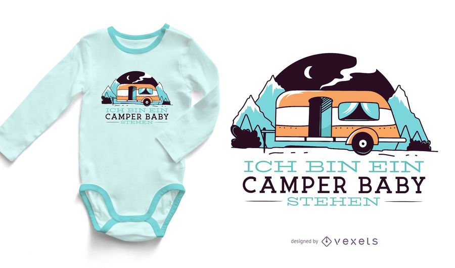 Camper baby t-shirt design Camper baby t-shirt design