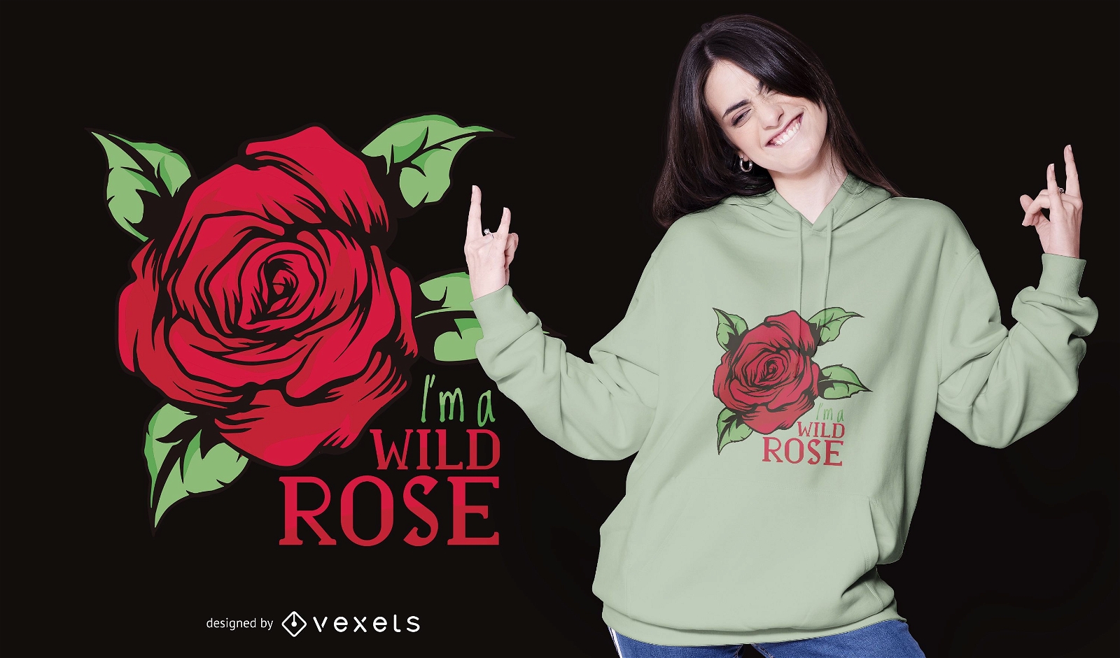 Wild rose t-shirt design
