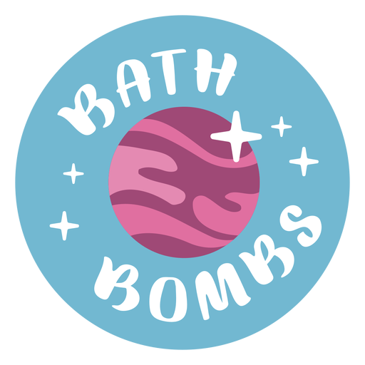 Bathroom bath bombs label flat - Transparent PNG & SVG vector file