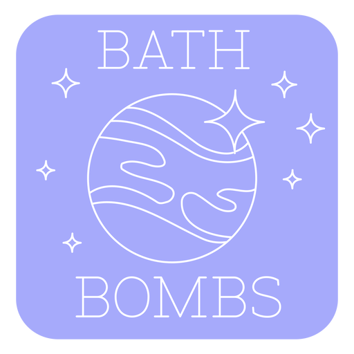 Bathroom bath bombs label line - Transparent PNG & SVG vector file