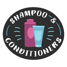 Rótulo liso do shampoo e condicionador de banheiro Desenho PNG