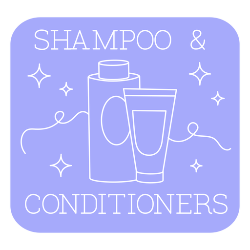 Bathroom shampoo and conditioner label line Transparent PNG & SVG