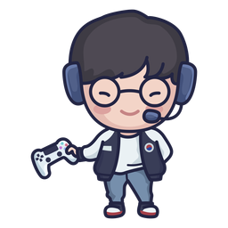 Lindo personaje de jugador de Corea del Sur Diseño PNG