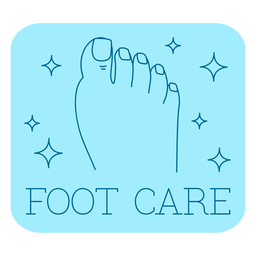 Línea de etiquetas de baño para el cuidado de los pies Diseño PNG