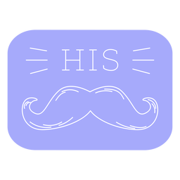 His bathroom label line PNG Design