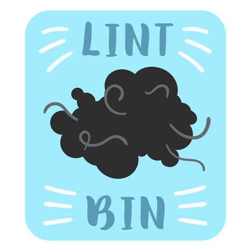 Lint bin bathroom label flat PNG Design