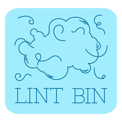 Lint bin bathroom label line PNG Design