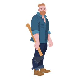 Lumberjack man character PNG Design