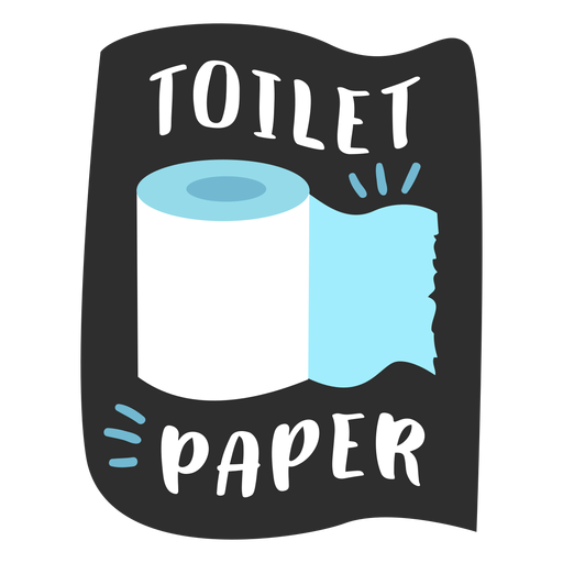 Toilet paper bathroom label flat Transparent PNG & SVG vector file