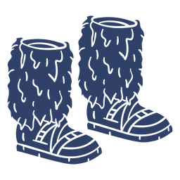 Arctic boots blue PNG Design