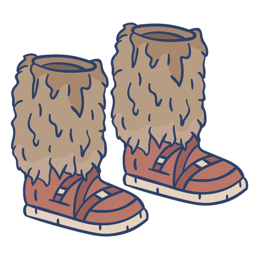 Arctic boots illustration