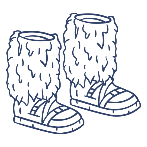 Arctic boots stroke PNG Design