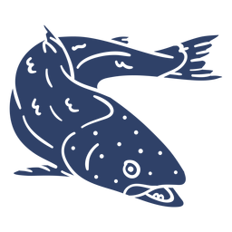 Arktischer Fisch blau PNG-Design