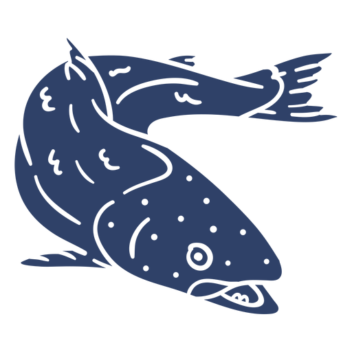 Arctic fish blue PNG Design