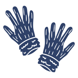Arctic gloves blue PNG Design