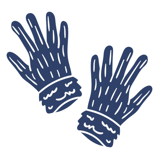 Arctic gloves blue PNG Design