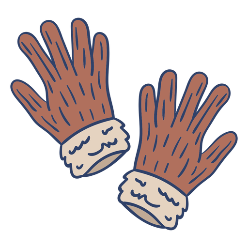 Arktische Handschuhe Illustration PNG-Design