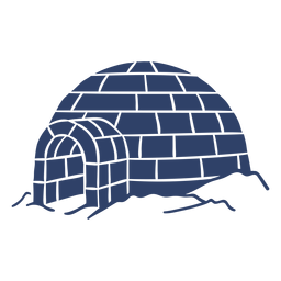 Iglú ártico azul Diseño PNG