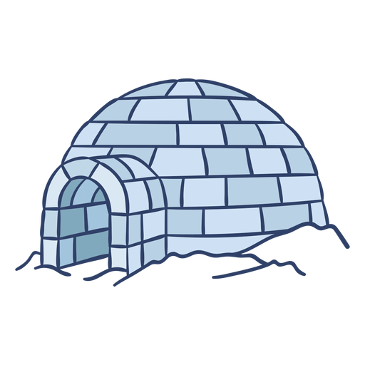 Arctic igloo illustration