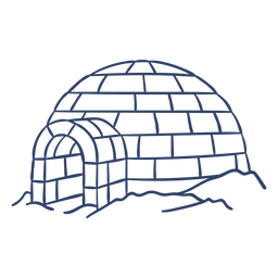 Golpe de iglú ártico Diseño PNG