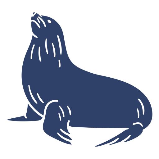 Seehund blau PNG-Design