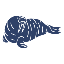 Morsa ártica azul Desenho PNG