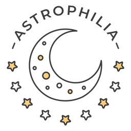 Astrophilia badge stroke PNG Design Transparent PNG