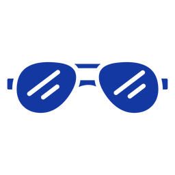 Gafas de sol aviador azul Diseño PNG
