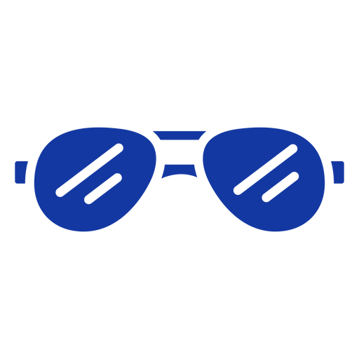 Gafas de sol aviador azul Diseño PNG