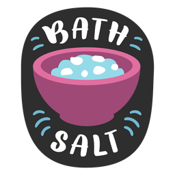 Badesalz Badetikett flach PNG-Design