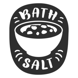 Badesalz Badetikett schwarz PNG-Design