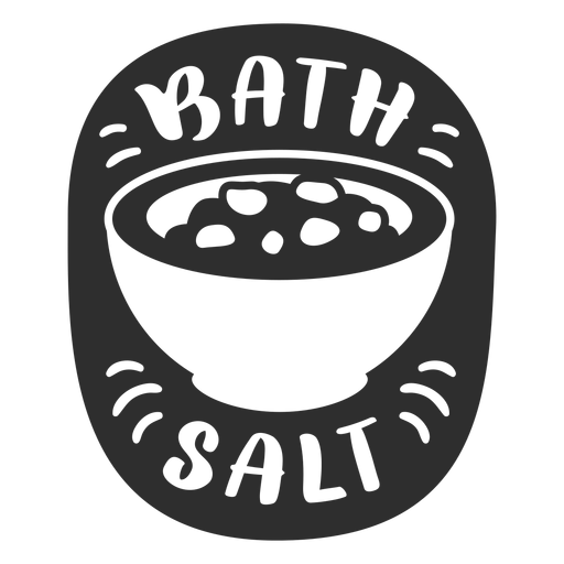 Bath salt bathroom label black PNG Design