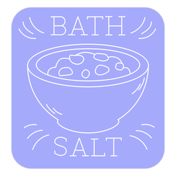 Badesalz Badetikettenlinie PNG-Design