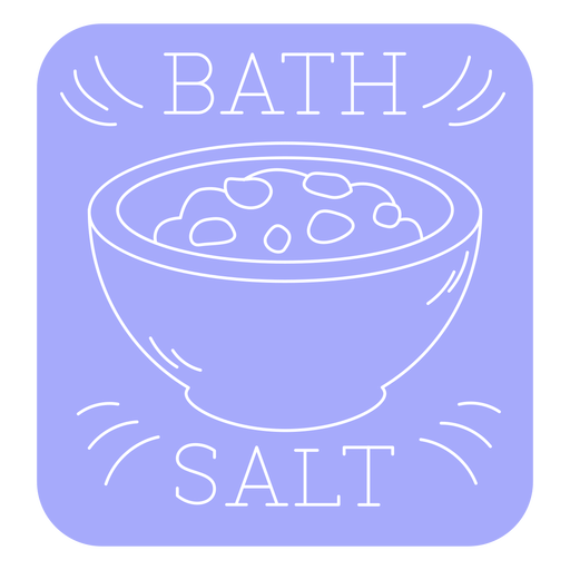 Línea de etiquetas de baño de sal de baño Diseño PNG