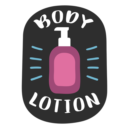 Body lotion bathroom label flat