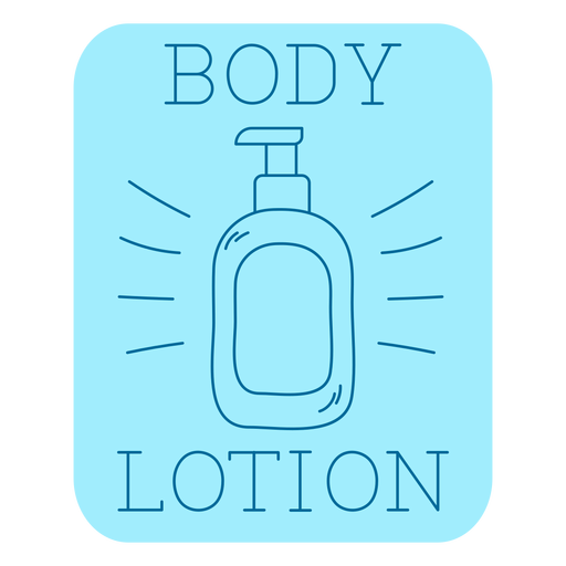 Body lotion bathroom label line PNG Design