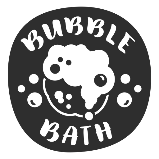 Bubble bath bathroom label black
