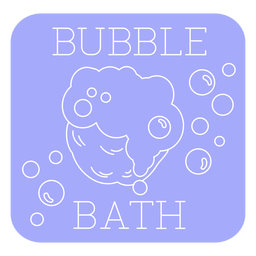 Bubble bath bathroom label line PNG Design Transparent PNG
