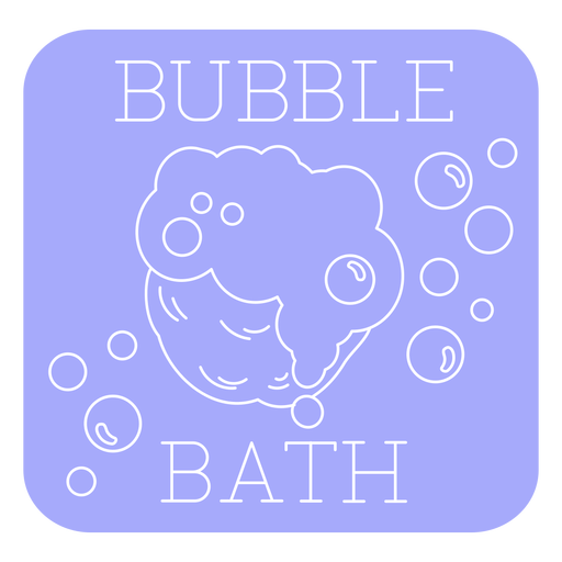 Bubble bath bathroom label line